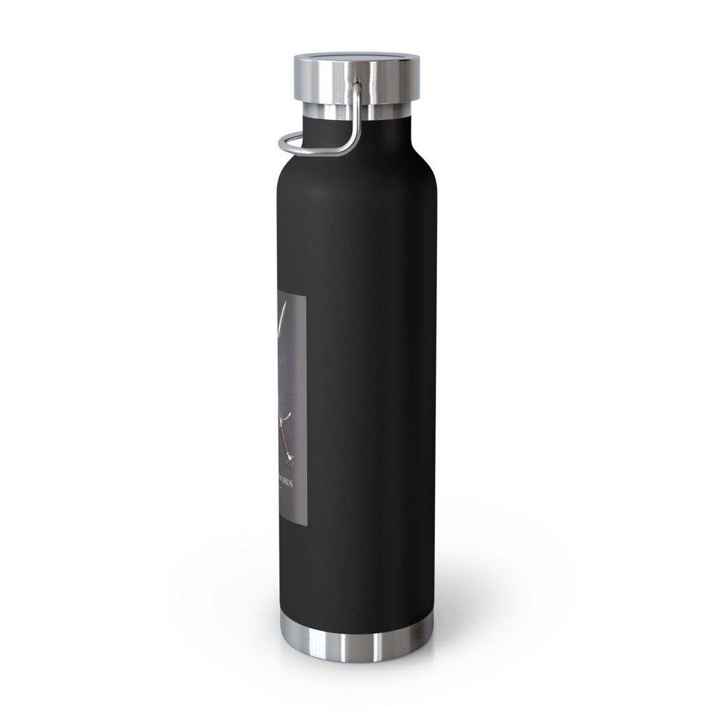 22oz Copper Vacuum Water Bottle — Hammer & Sword Armory Graphic