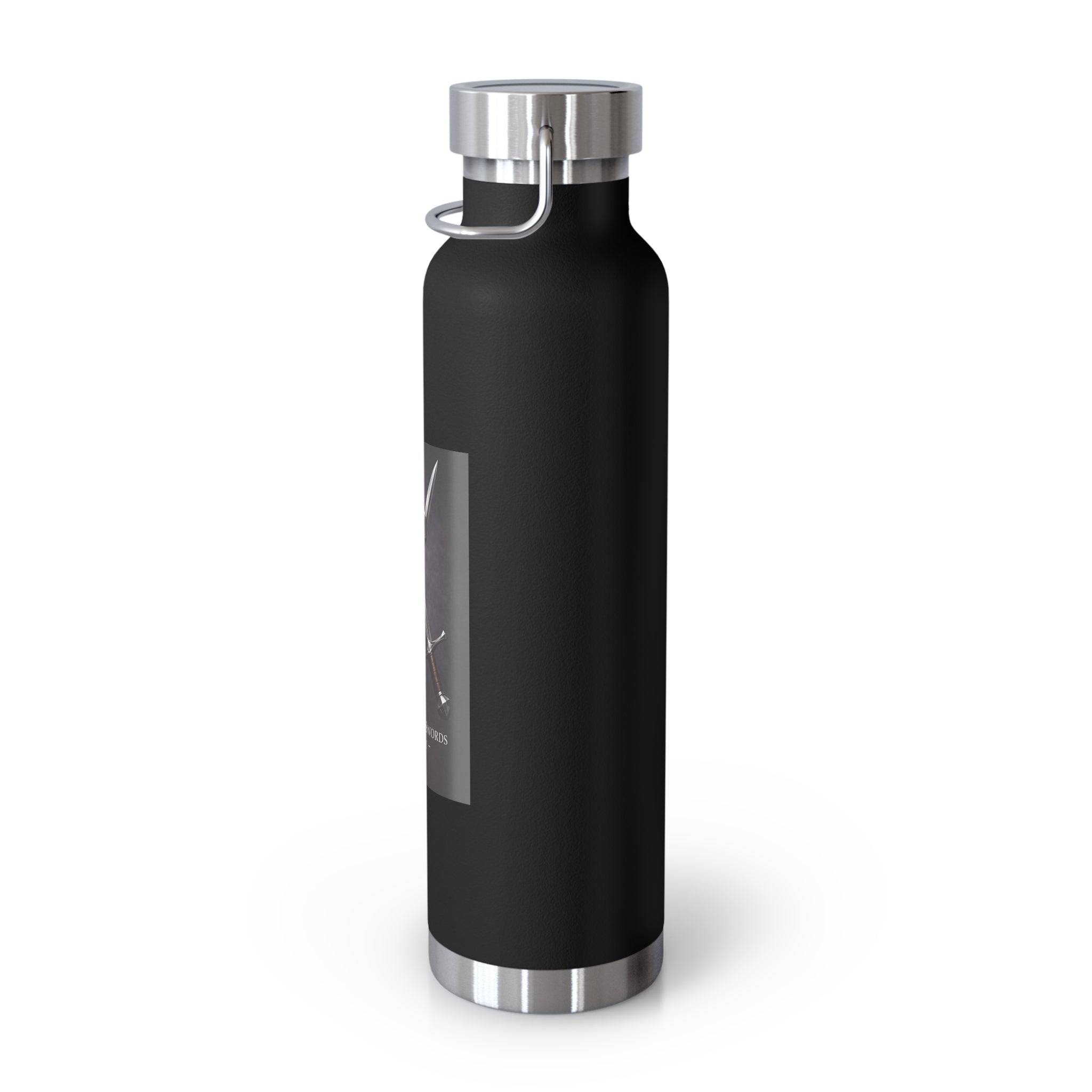 22oz Copper Vacuum Water Bottle — Hammer & Sword Armory Graphic